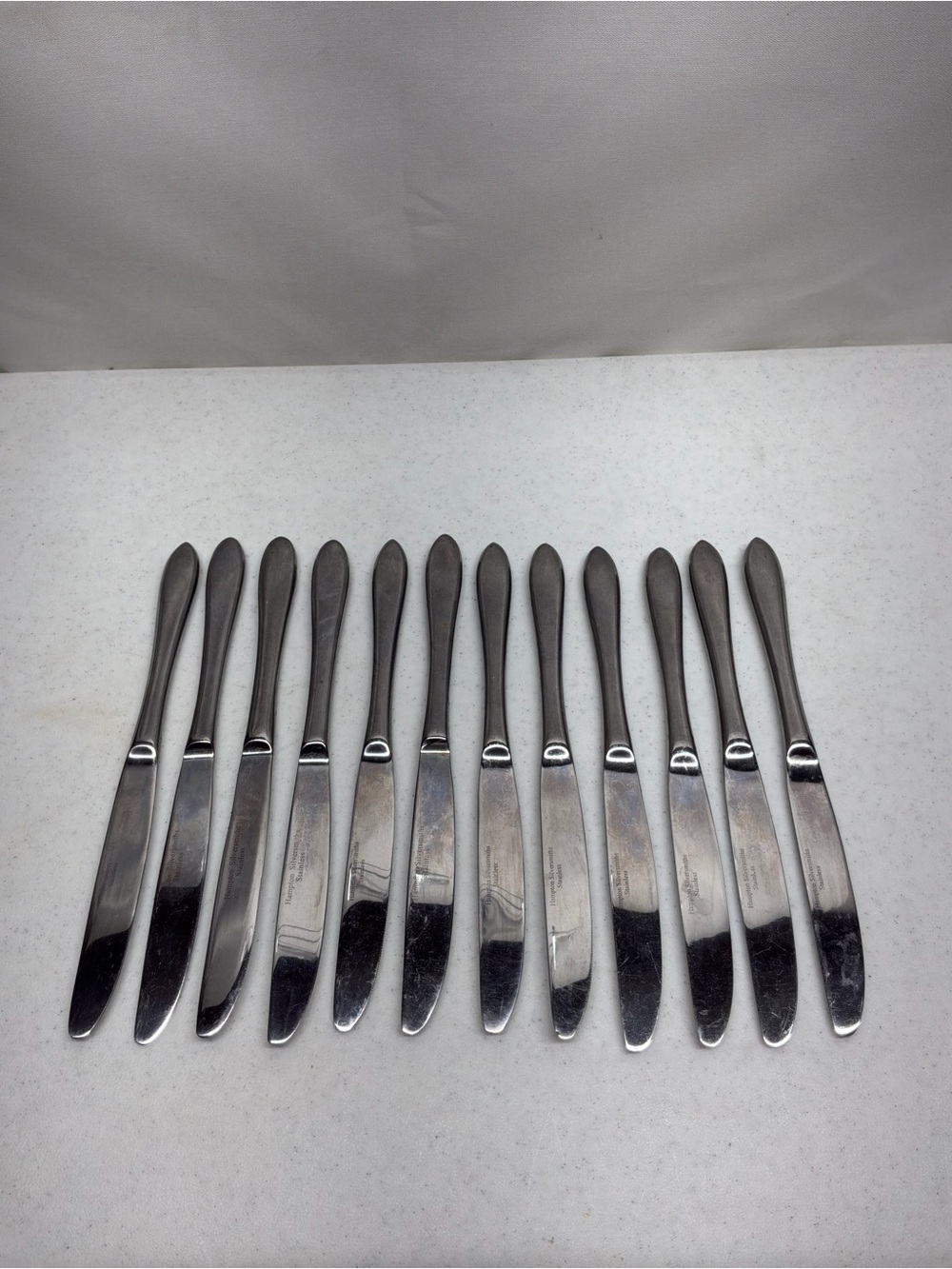 Hampton Silversmiths Stainless Steel Butter Knives Set of 12